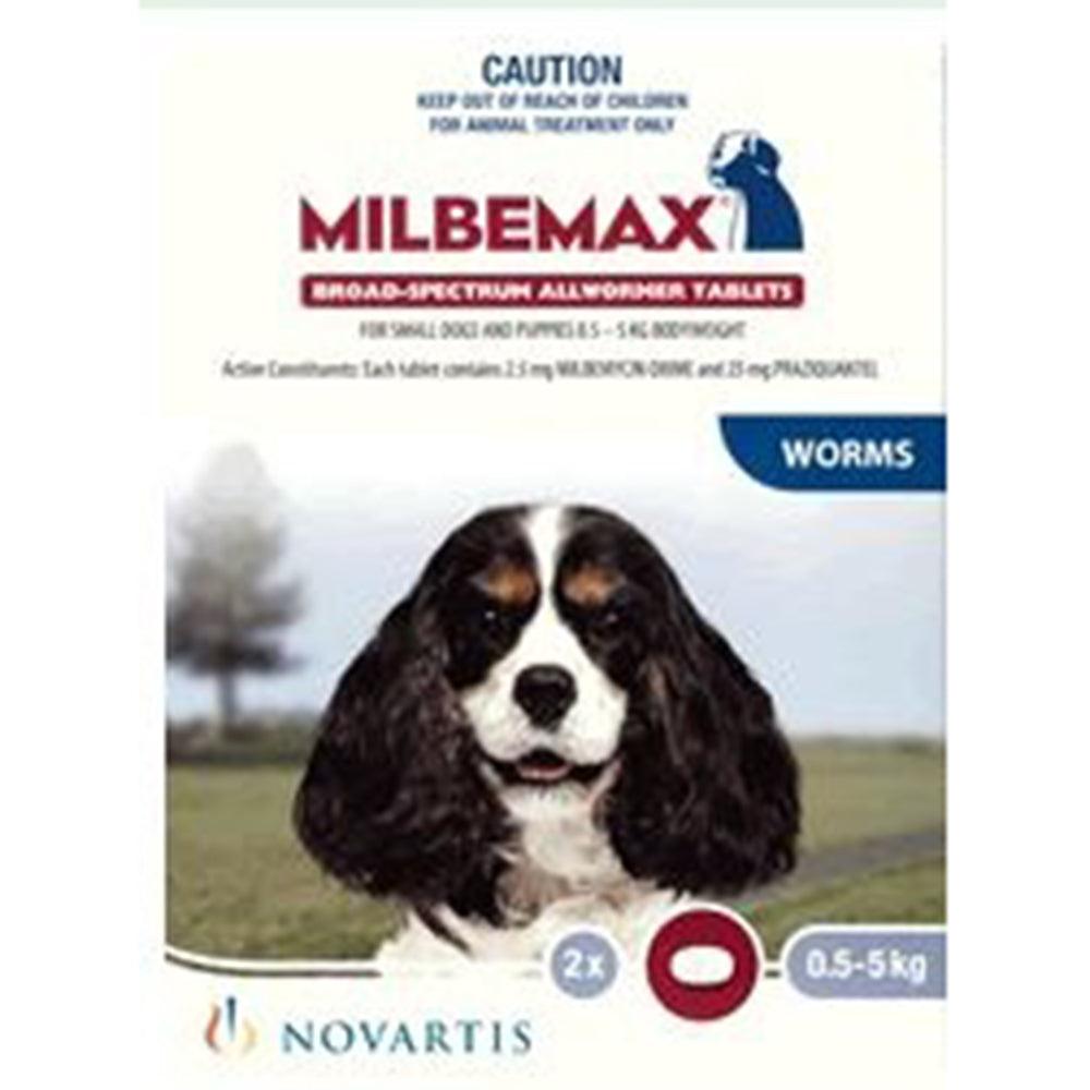 Milbemax Small Dog 50 Tabs 0.5 - 5Kg Body Weight *Spec Ord*