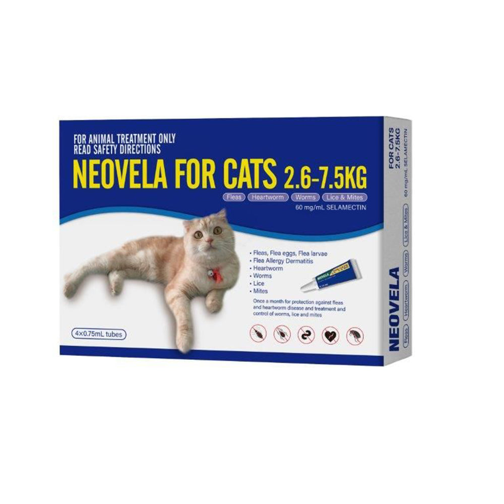 Neovela For Cats (2.6 - 7.5Kg) 4 Pack