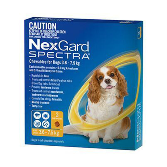 Nexgard Spectra For Dogs 3.6-7.5Kg 3S