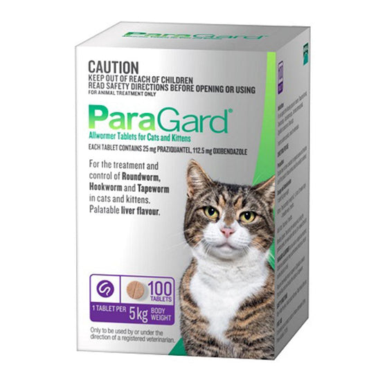 Paragard Allwormer Cat 0-5Kg 100'S