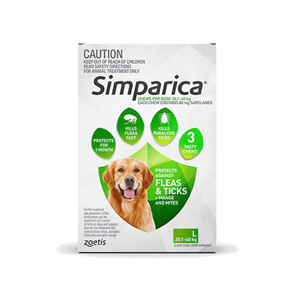 Simparica Large 20.1-40Kg 3S Green