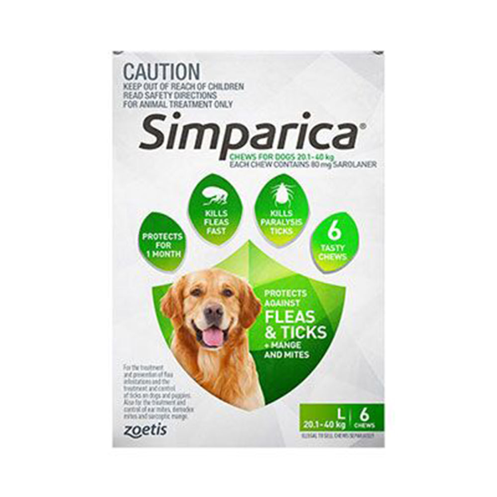 Simparica Large 20.1-40Kg 6S Green