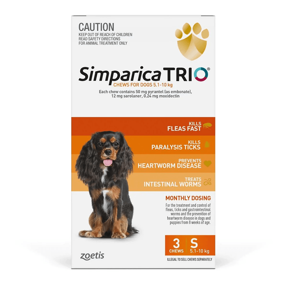 Simparica Small 5.1-10Kg 3S Orange