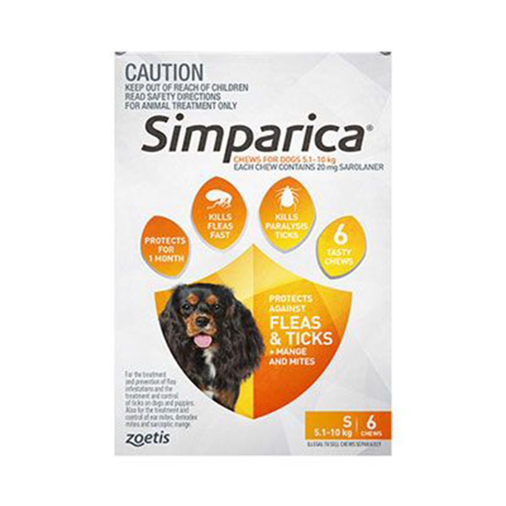 Simparica Small 5.1-10Kg 6S Orange