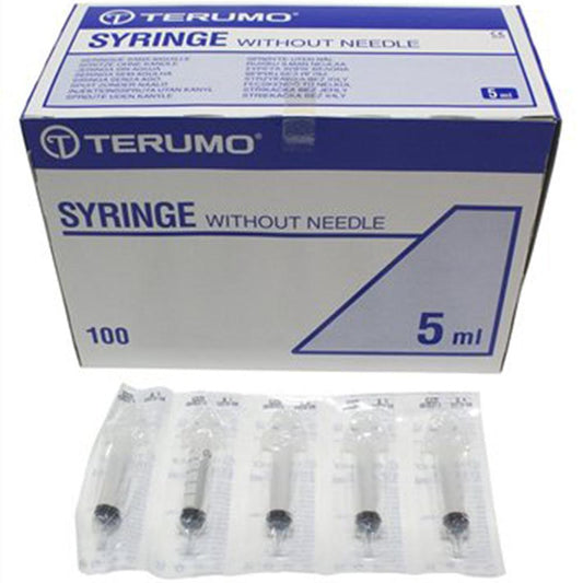 Terumo Syringe Luer Slip W Out Needle 5Ml 100'S