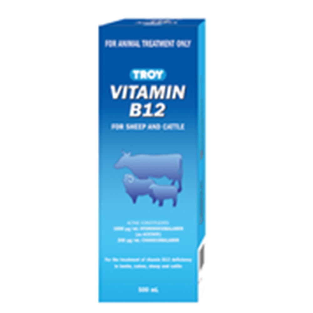 Troy Vitamin B12 Injection For Sheep & Cattle 500Ml *Specord*