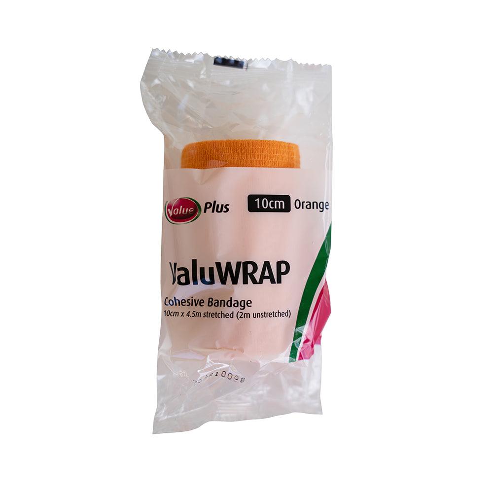 Valuwrap Cohesive Bandage 10Cm Orange