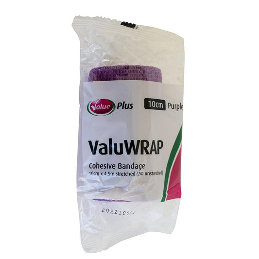 Valuwrap Cohesive Bandage 10Cm Purple