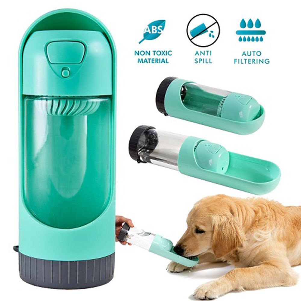 All Fur You Dog Portable Water Bottle Green