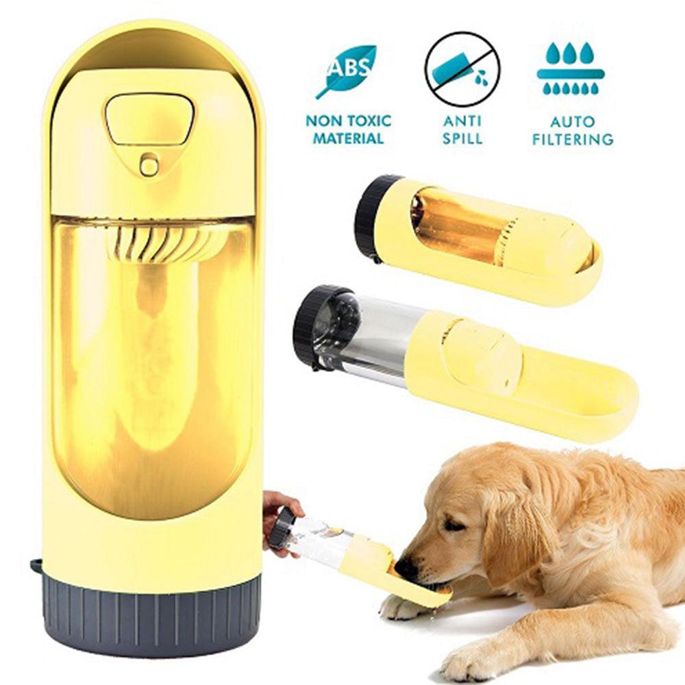 All Fur You Dog Portable Water Bottle Yellow