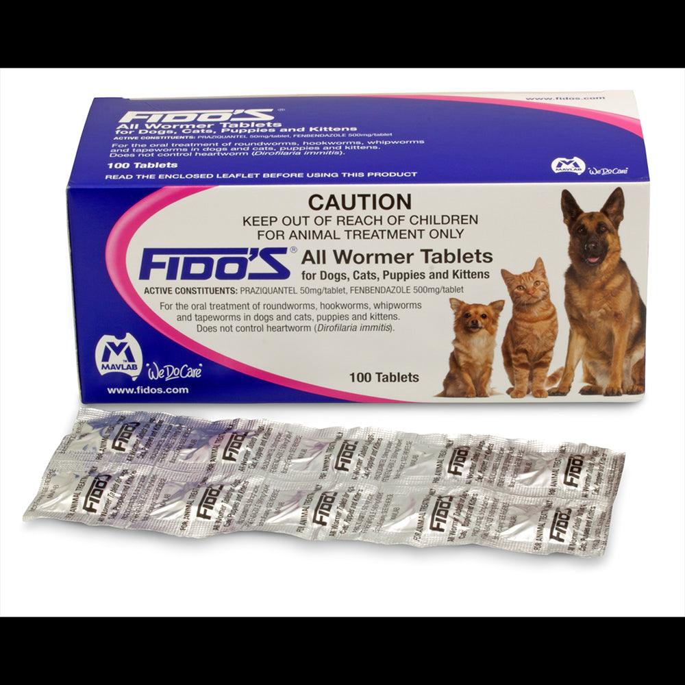 Fidos Allwormer Tablets 100 Pack