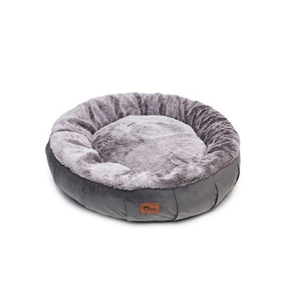 Harley Velvet Grey With Faux Rabbit Fur Jumbo *Spec Ord*