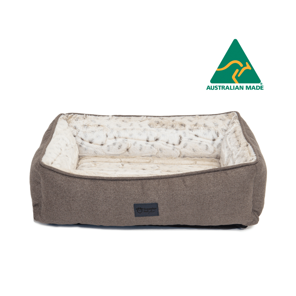 Dog Lounger Light Brindle Faux Fur Jumbo  *Spec Ord*