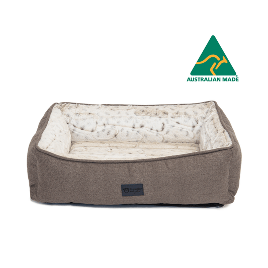 Dog Lounger Light Brindle Faux Fur Small *Spec Ord*