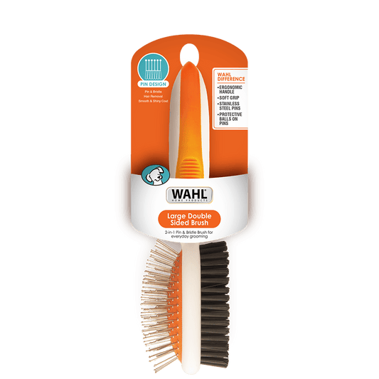 Wahl Orange/White Double Sided Pin/Bristle Brush Large