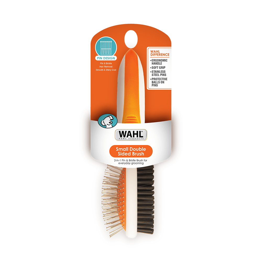 Wahl Orange/White Double Sided Pin/Bristle Brush Small