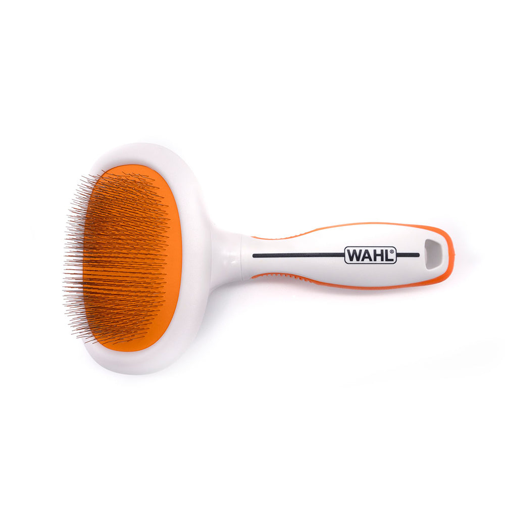 Wahl Orange/White Metal Slicker Brush Large