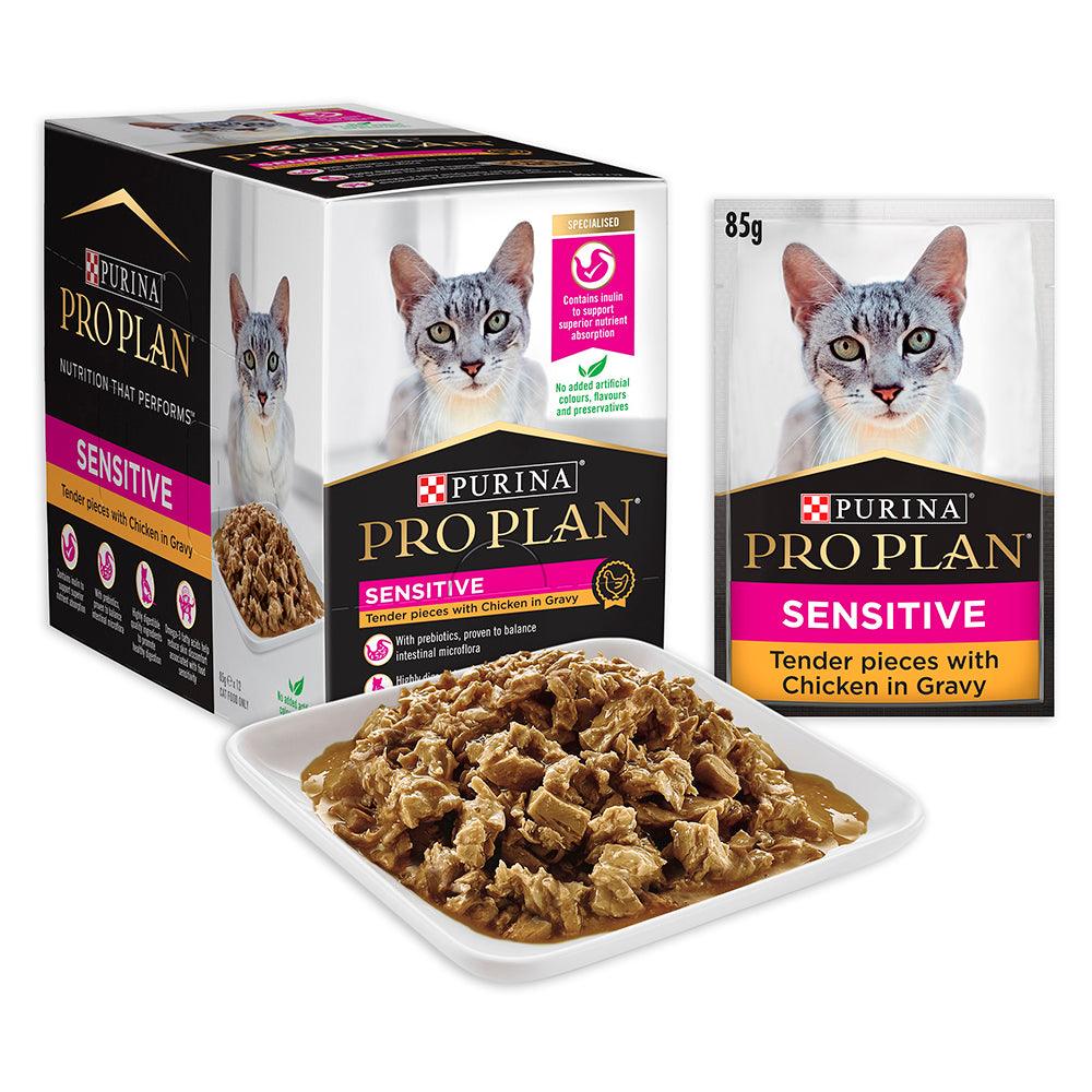 Pro Plan Adult Cat Sensitive Chicken Pouch 85G 12Pk(Om12)