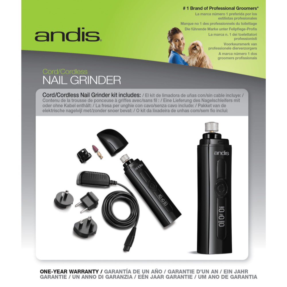 Andis CNG-1 Nail Grinder Cord/Cordless 2-Speed - Pet Parlour Australia