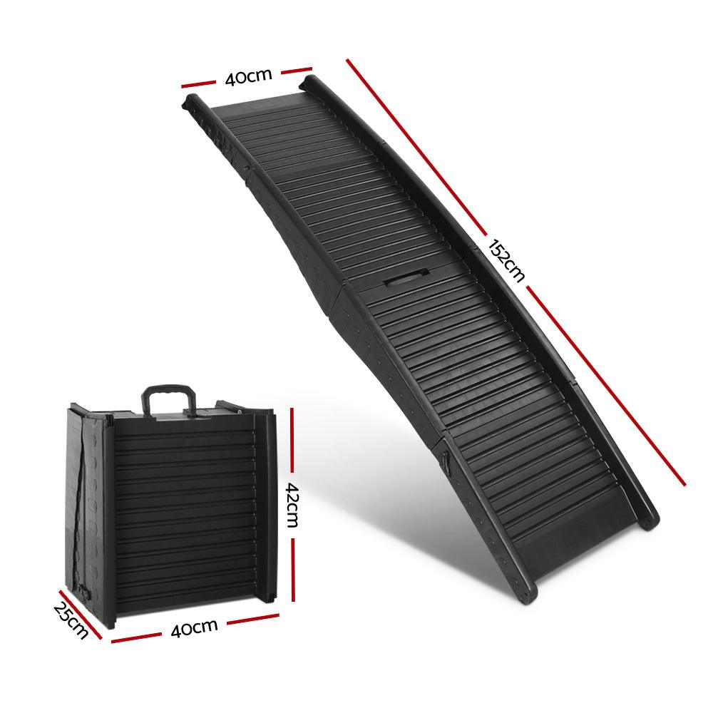 i.Pet Dog Ramp Dog Steps Pet Car Suv Travel Stair Foldable Portable Ladder Plastic - Pet Parlour Australia