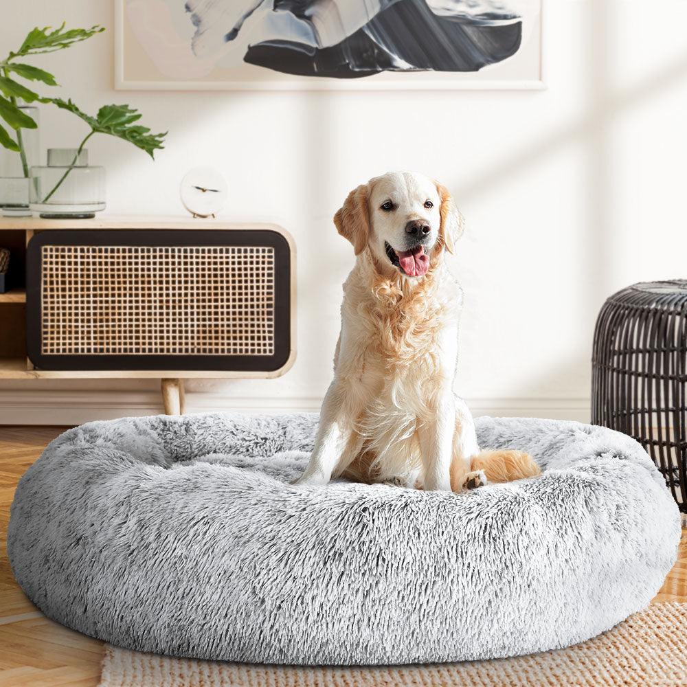 i.Pet Dog Bed Pet Bed Cat Extra Large 110cm Charcoal - Pet Parlour Australia