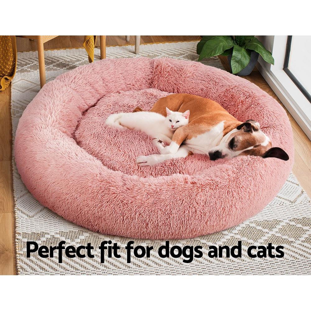 i.Pet Dog Bed Pet Bed Cat Extra Large 110cm Pink - Pet Parlour Australia