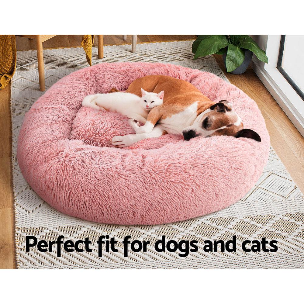 i.Pet Pet Bed Dog Bed Cat Large 90cm Pink - Pet Parlour Australia