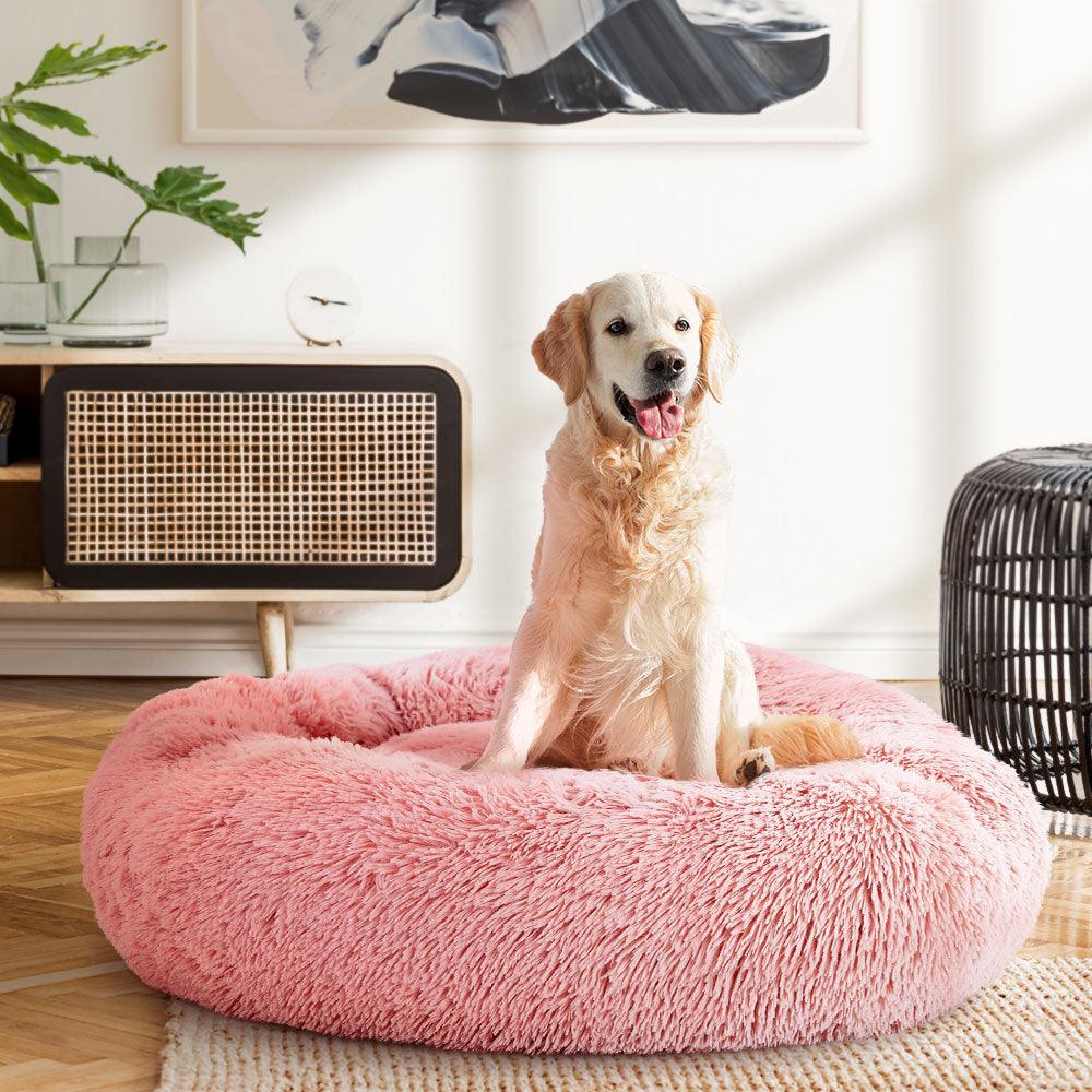 i.Pet Pet Bed Dog Bed Cat Large 90cm Pink - Pet Parlour Australia