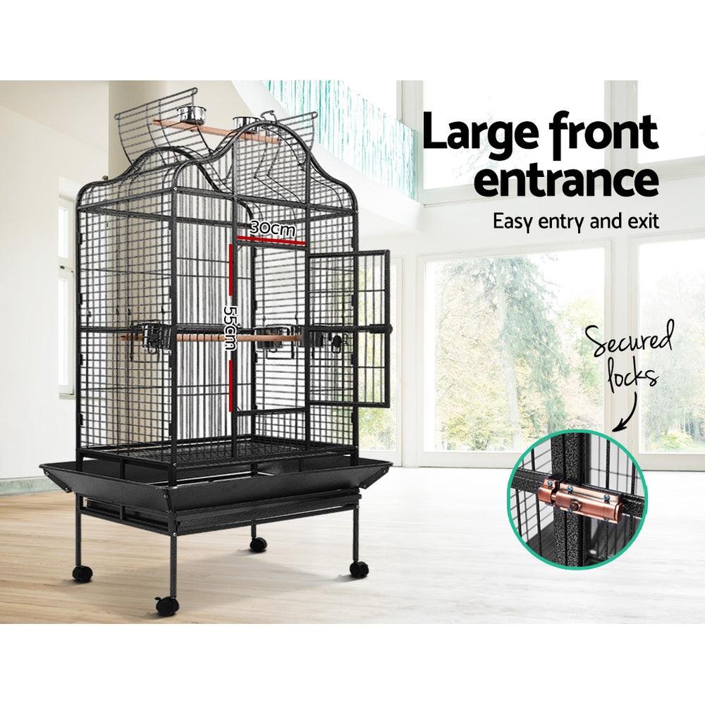 i.Pet Bird Cage Pet Cages Aviary 168CM Large Travel Stand Budgie Parrot Toys - Pet Parlour Australia
