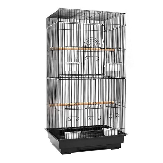 i.Pet Medium Bird Cage with Perch - Black - Pet Parlour Australia