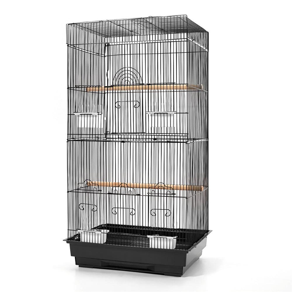 i.Pet Medium Bird Cage with Perch - Black - Pet Parlour Australia