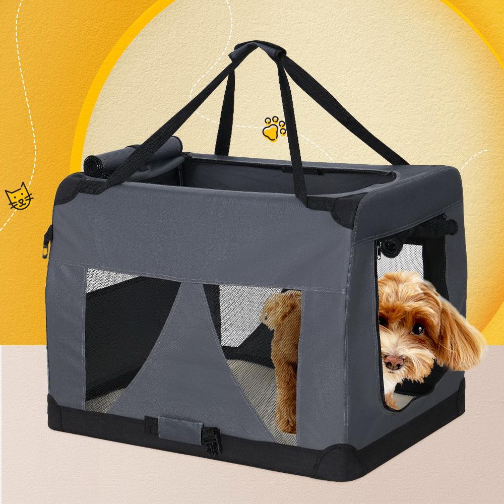 i.Pet Pet Carrier Soft Crate Dog Cat Travel Portable Cage Kennel Foldable Car XL - Pet Parlour Australia