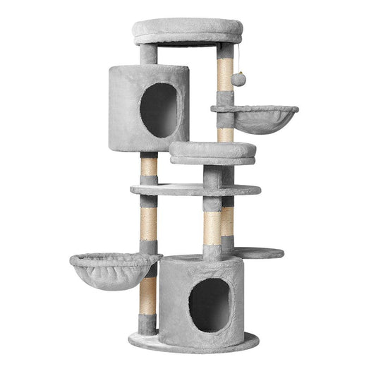 i.Pet Cat Tree Tower Scratching Post Scratcher Wood Condo House Toys Bed 123cm - Pet Parlour Australia