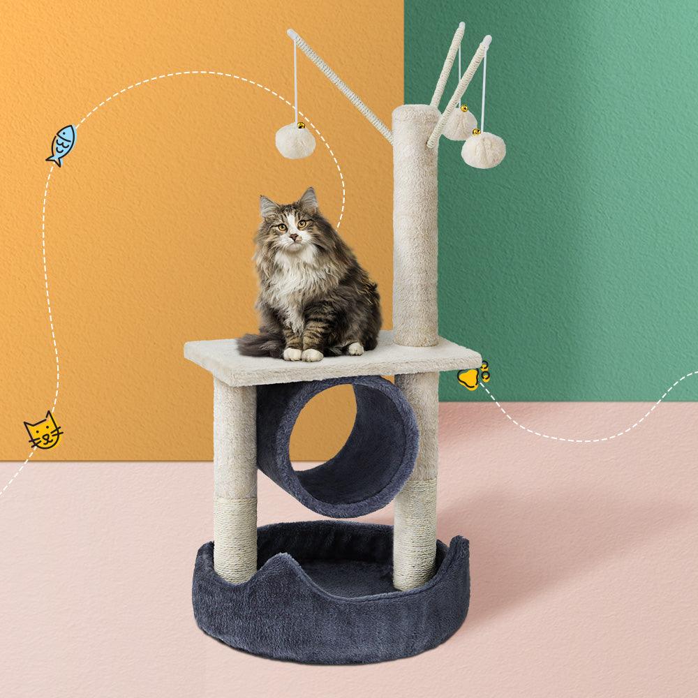 i.Pet Cat Tree Scratching Post 76cm Scratcher Tower Condo House Hanging toys - Pet Parlour Australia