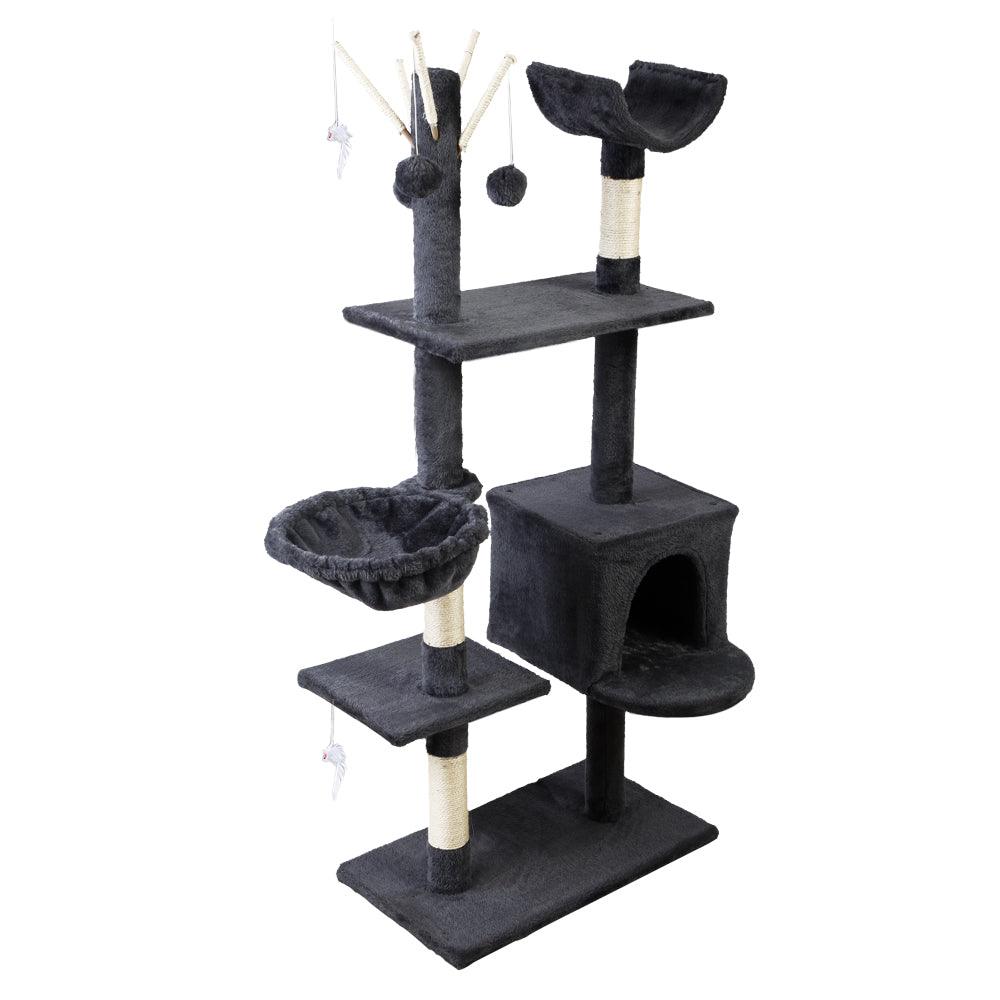 i.Pet Cat Tree 140cm Trees Scratching Post Scratcher Tower Condo House Furniture Wood - Pet Parlour Australia