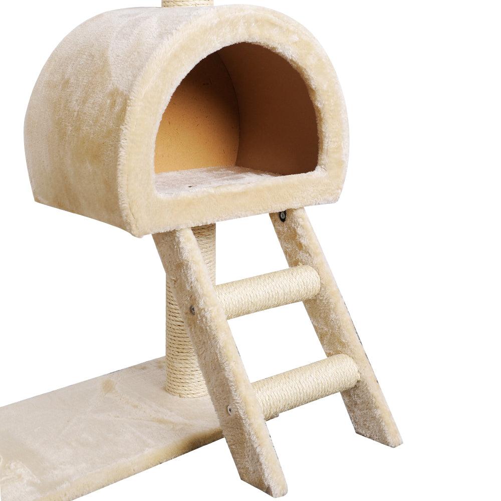 i.Pet Cat Tree Trees Scratching Post Scratcher Condo Tower House Bed Beige 100cm - Pet Parlour Australia