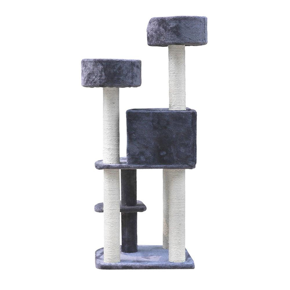 i.Pet Cat Tree Trees Scratching Post Scratcher Tower Condo House Grey 126cm - Pet Parlour Australia