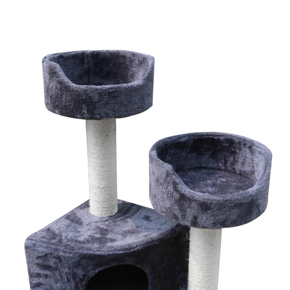 i.Pet Cat Tree Trees Scratching Post Scratcher Tower Condo House Grey 126cm - Pet Parlour Australia