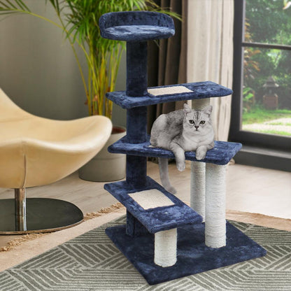 i.Pet Cat Tree 100cm Trees Scratching Post Scratcher Tower Condo House Furniture Wood Steps - Pet Parlour Australia