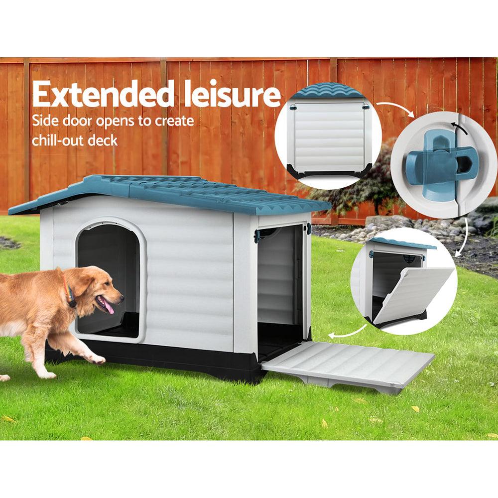 i.Pet Dog Kennel Kennels Outdoor Plastic Pet House Puppy Extra Large XL Outside - Pet Parlour Australia