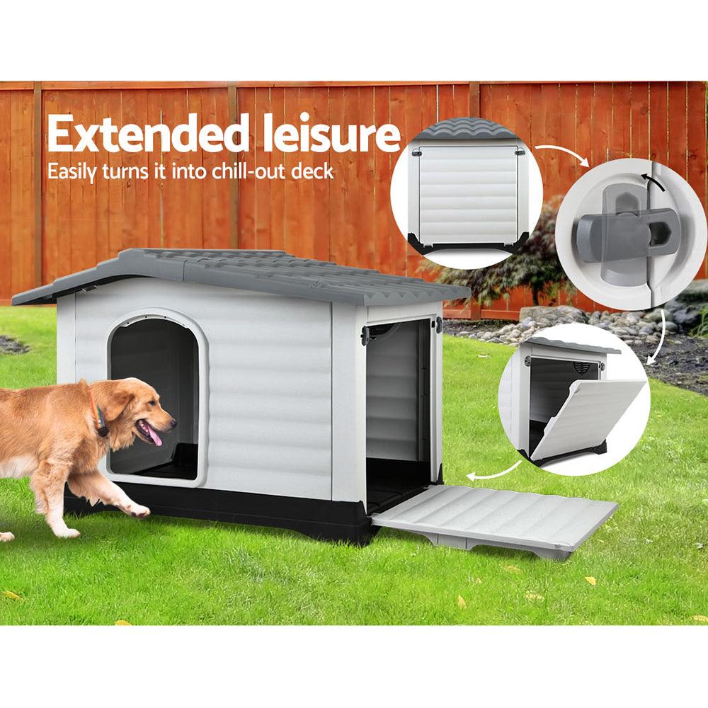 i.Pet Dog Kennel Extra Large Pet Dog House 98cm x 68.5cm x 68cm - Pet Parlour Australia