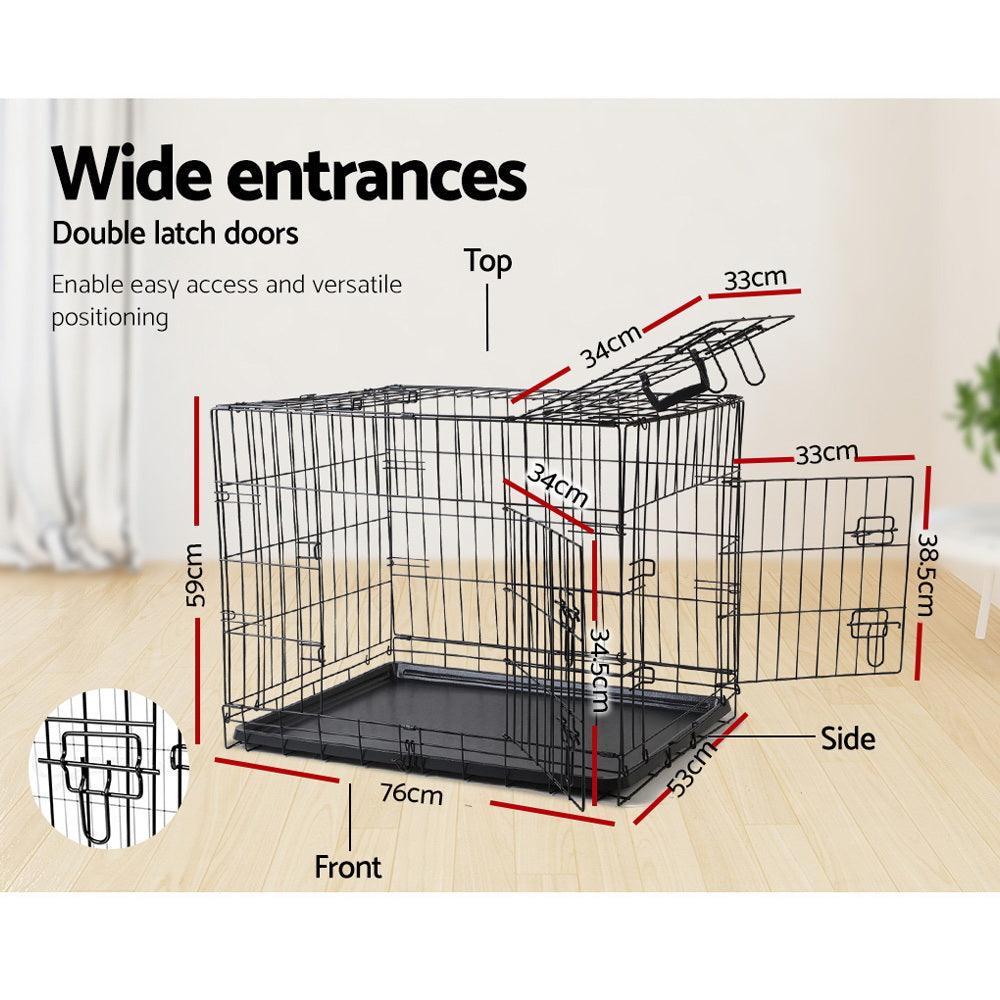 i.Pet 36" Dog Cage Crate Kennel 3 Doors - Pet Parlour Australia