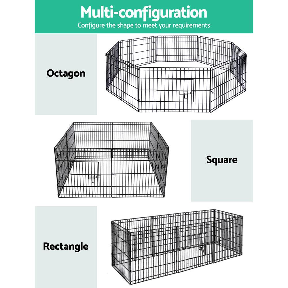 i.Pet Pet Dog Playpen 2X24" 8 Panel Puppy Exercise Cage Enclosure Fence - Pet Parlour Australia