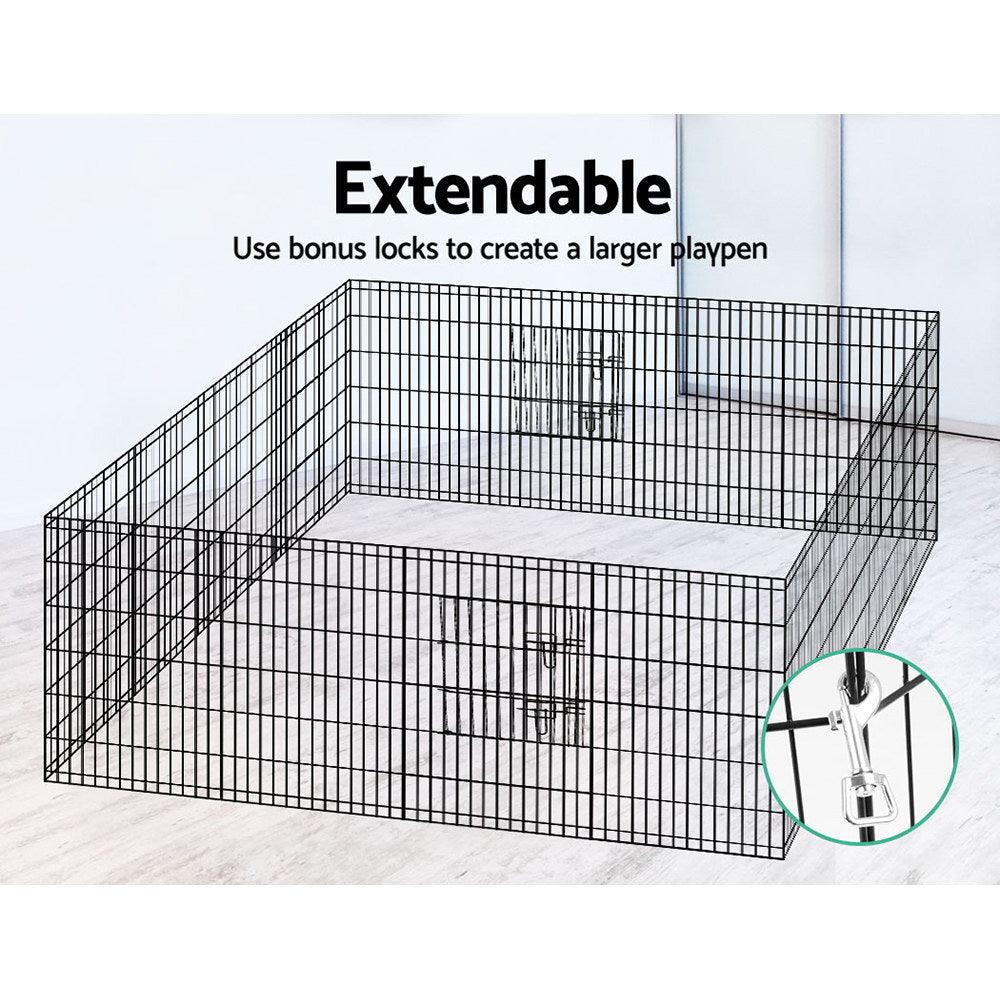 i.Pet Pet Playpen Dog Playpen 2X36" 8 Panel Exercise Cage Enclosure Fence - Pet Parlour Australia