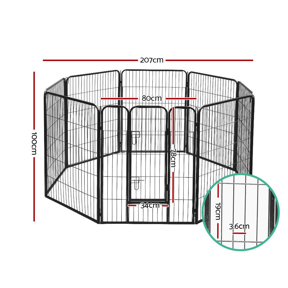 i.Pet Pet Playpen Dog Playpen 40" 8 Panel Puppy Enclosure Fence Cage - Pet Parlour Australia