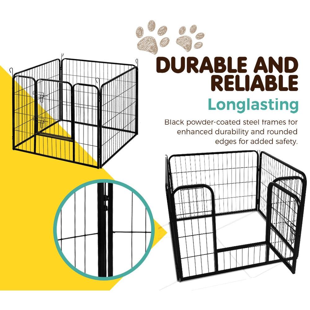 i.Pet Pet Dog Playpen 8 Panel Puppy Exercise Cage Enclosure Fence 80x60cm - Pet Parlour Australia