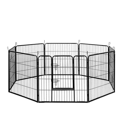 i.Pet Pet Playpen Dog Playpen 8 Panel Exercise Cage Enclosure Fence 80x80cm - Pet Parlour Australia