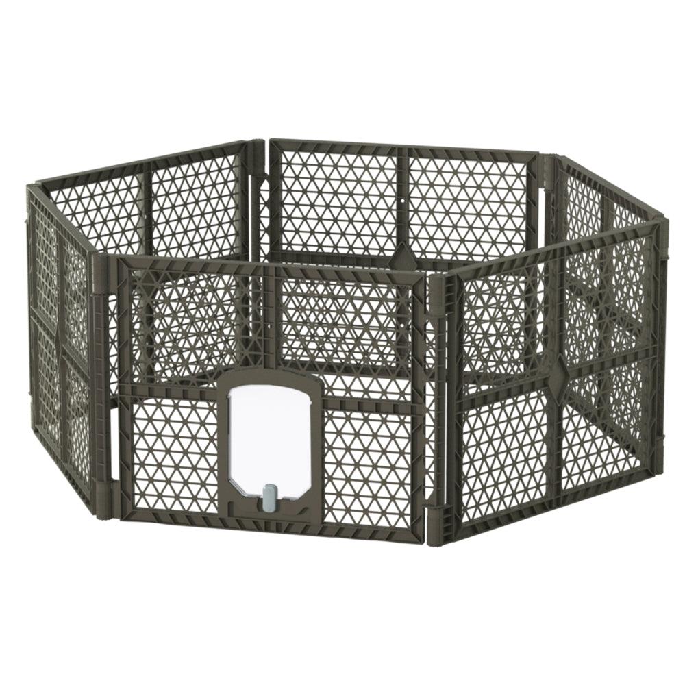 i.Pet Pet Dog Playpen Enclosure 6 Panel Fence Puppy Cage Plastic Play Pen Fold - Pet Parlour Australia