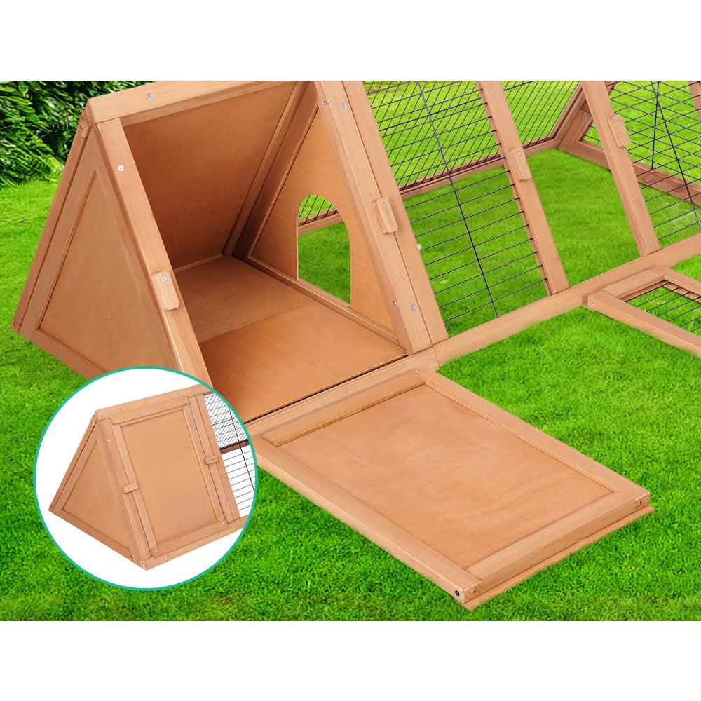 i.Pet Rabbit Hutch Wooden Chicken Coop Pet Hutch 119cm x 51cm x 44cm - Pet Parlour Australia