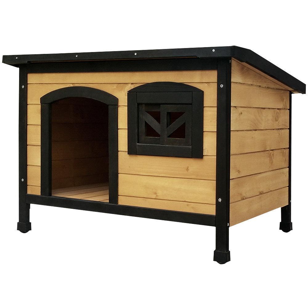 i.Pet Dog Pet Kennel Dog House Large Wooden 96cm x 69cm x 66cm - Pet Parlour Australia